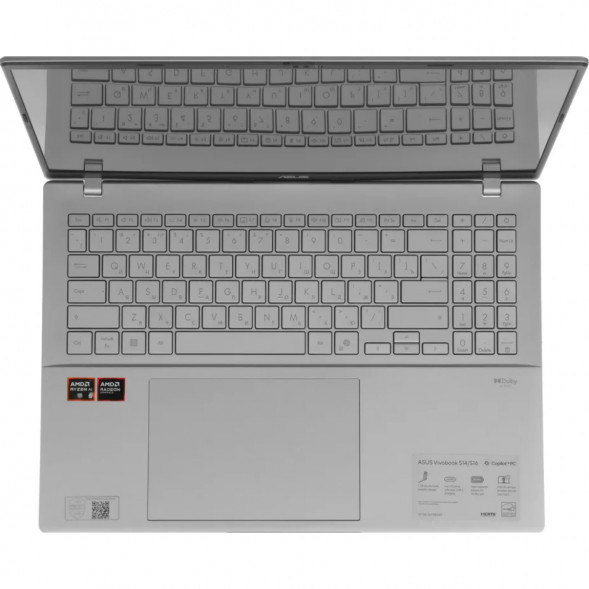 Ноутбук ASUS VivoBook S16 M3607KA-SH131 (16&amp;quot;, OLED, AMD Ryzen AI 5 330 2ГГц, 4 ядра, 16ГБ DDR5, 512ГБ SSD, AMD Radeon 820M, без ОС), серебристый в Ставрополе