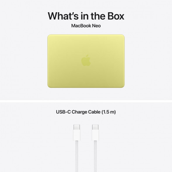 Ноутбук Apple MacBook Neo MHFD4 (A18 Pro 5-Core GPU, 8/256GB), Желтый/Citrus в Ставрополе