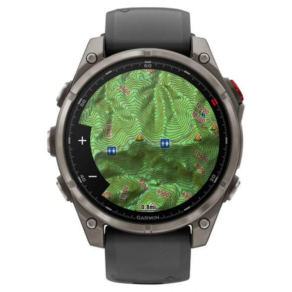 Умные часы Garmin Fenix 8 PRO, 47 мм, AMOLED, Sapphire, Titanium with Graphite/Black Silicone Band 010-03198-10 в Ставрополе