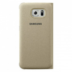 Чехол для Samsung Galaxy S6 S-View Cover (EF-CG920BFE), Gold