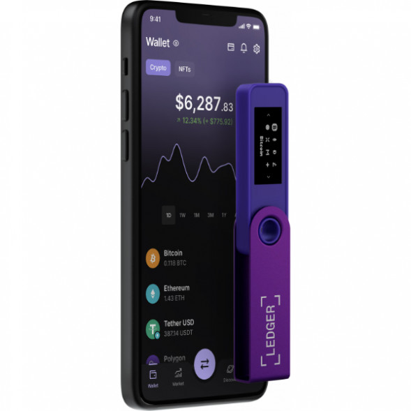 Криптокошелек Ledger Nano S Plus 1 шт., Purple Amethyst в Ставрополе