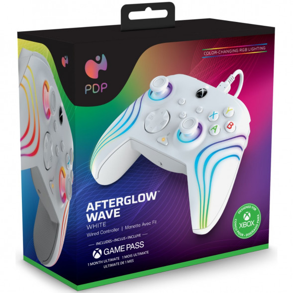 Геймпад проводной PDP для Xbox Afterglow Wave, White в Ставрополе
